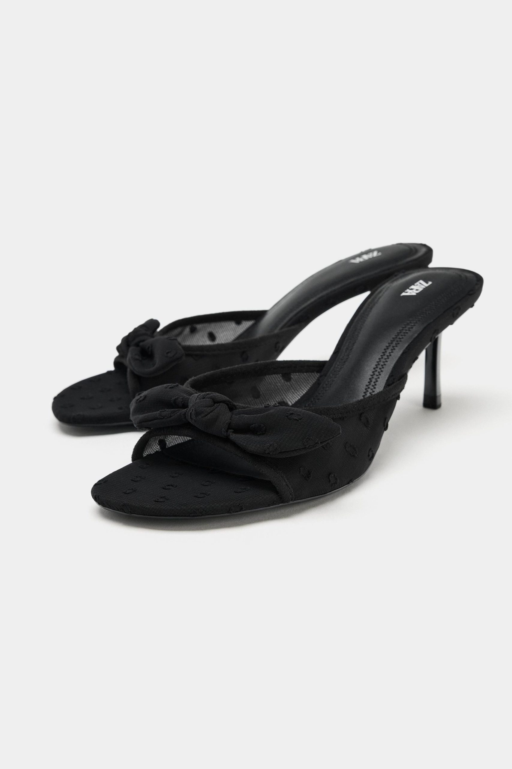MESH HEELED SANDALS